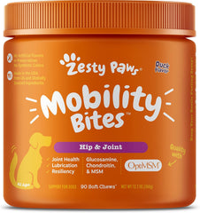 Mobility Bites for Dogs, Hip and Joint, All Ages, Duck, 90 Soft Chews, 12.7 oz (360 g)