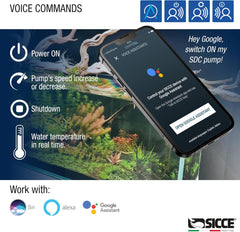 SICCE Syncra SDC 7.0 Water Pump 800-1900 gph WIFI Apex Controllable Aquarium DC Return with Controller | Quiet, Submersible or External | Fish Tank, Sump, Pond, Freshwater and Saltwater Marine Use