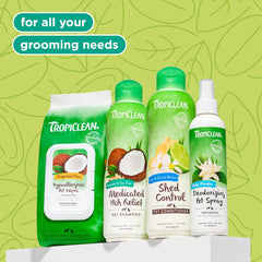 TropiClean Oatmeal Dog Shampoo for Itchy Skin Relief, Professional Dog Shampoo, Soothing Medicated Itch Relief, Puppy Safe 1 gal