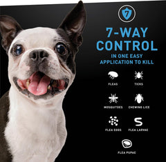 Flea And Tick Prevention For Dogs, Repellent, Treatment, and Control, Fast Acting Waterproof Topical Drops for Small, Medium and Large Dog and Puppies, 3 Monthly Doses