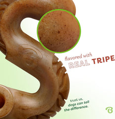 Benebone Tripe Bone Durable Dog Chew Toy for Aggressive Chewers, Real Tripe, Made in USA