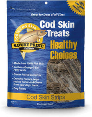Savory Prime Cod Skin Fish Strips , All Breed Sizes