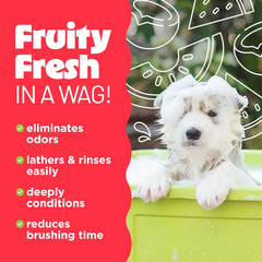 TropiClean 2-in-1 Dog Shampoo and Conditioner, Moisturizing Dog Detangler, Puppy Safe, Made in the USA, Watermelon Scent, Cat & Kitten Safe