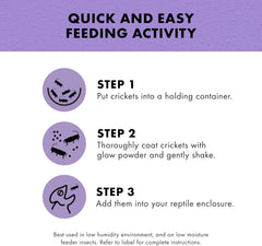 Zilla Cricket Glow Powder — add to Reptile Food for a Fun Twist, More exciting Than Plain Calcium Powder Fluoresces Under Black Light, Ideal for Insectivores, 4 Ounces