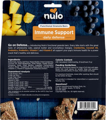 Nulo Functional Granola Bars, Healthy Dog Treats, Oven Baked, Made with Prebiotics and Probiotics, Contains No Added Salt, Sugar, or Molasses, 10 Ounce Bag