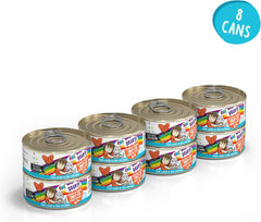 Weruva B.F.F. OMG - Best Feline Friend Oh My Gravy! Grain-Free Wet Cat Food Cans, Crazy 4 U! Chicken & Salmon (Pack of 8)