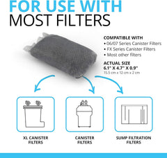 Fluval Carbon Filter Media for Aquariums, Premium Bituminous Carbon Inserts, 100-gram Nylon Bags, 3 Count (Pack of 1)