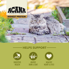 ACANA Highest Protein Grasslands Grain-Free Dry Cat Food, Duck, Free-Run Chicken and Eggs Cat Food Recipe