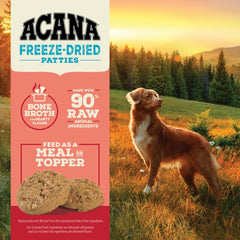 ACANA Freeze Dried Dog Food Meal & Topper, Grain Free High Protein Farm-Raised Beef Recipe