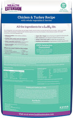 Health Extension Grain Free Chicken & Turkey Dry Dog Food (4 lb / 1.81 kg) - Whole Foods Ingredients Formula with a Blend of Turmeric & Antioxidants for All Life Stages Dogs