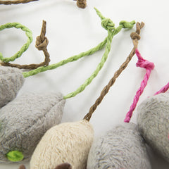 SmartyKat (3 Count) Skitter Critters Catnip Cat Toys - Gray/Cream, 3 Count