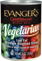 Evanger's Super Premium Low Fat Vegetarian Dinner for Dogs & Cats, 12 x 12.8 oz cans