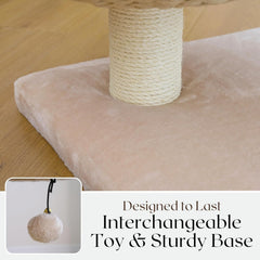 PetPals Paper Rope Natural Bowl Shaped with Perch Cat Tree