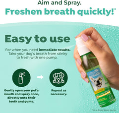 TropiClean Fresh Breath Spray for Dogs & Cats | Peanut Butter Flavored |