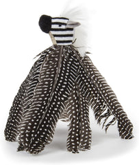 Petlinks HappyNip Zippy Zebra Feather Cat Toy, Contains Silvervine & Catnip - Black/White, One Size