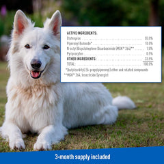 Plus Flea & Tick Prevention Spot On for Dogs ; 12 Weeks & Older, 3-Month Supply, Kills Fleas, Flea Eggs, Flea Larvae & Brown Dog & Deer Ticks, Kills & Repels Mosquitoes for 30 Days