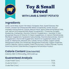 Solid Gold Toy & Small Breed Dry Dog Food Small Bites – Real Lamb, Grain Free, Gluten Free, High Fiber Healthy Kibble w/Probiotics for Gut Health & Digestion Support– All Ages NutrientBoost 3.75-lb