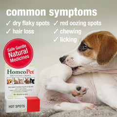 HomeoPet Hot Spots, Safe and Natural Cat and Dog Skin-Soothing Medicine for Red, Irritated, and Flaky Pet Skin, 15 Milliliters