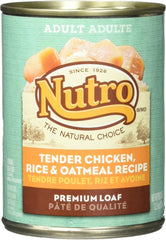 Nutro 50411561 Tender Chicken, Rice & Oatmeal Recipe Can Dog Food, 12.5 Oz