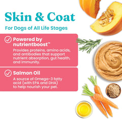 Solid Gold Healthy Dog Treats - Functional Dog Treats for Training + Skin & Coat Health - Peanut Butter Flavor with Salmon Oil Healthy Training Treats for Dogs 5.2-oz