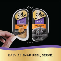 Sheba Perfect Portions Pate In Natural Juices Signature Savory Chicken Entrée Twin Pack Wet Cat Food 2.6-oz