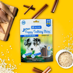 N-Bone Jumbo Puppy Teething Sticks Chicken Flavor Dog Treats, 7.28-oz Bag