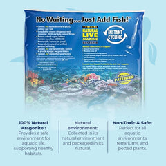 Nature's Ocean Bio-Activ Live Aragonite Samoa Pink Reef Sand - 20 lbs - Natural Substrate, Supports Water Balance, Ideal for Marine Tanks