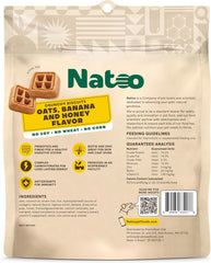 NATOO Dog Treats, Crunchy Biscuits Oats Banana and Honey, Natural Dog Treats, Rich in Omega 6, Prebiotics and Fiber, Antioxidants for Immunity, 8oz