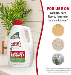 Nature’s Miracle® Stain & Odor Remover, Tough on Dog Urine, Feces, Vomit, Drool and Other Organic Stains and Odors, 1 Gallon