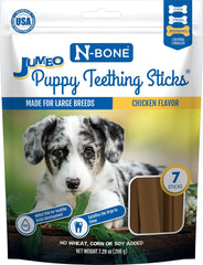 N-Bone Jumbo Puppy Teething Sticks Chicken Flavor Dog Treats, 7.28-oz Bag