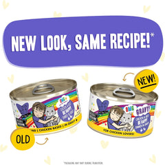 Weruva B.F.F. OMG - Best Feline Friend Oh My Gravy!, Chicken & Beef Be Happy with Chicken & Beef in Gravy