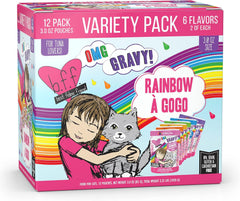 Weruva B.F.F. OMG - Best Feline Friend Oh My Gravy!, Rainbow A Gogo Variety Pack! Cat Food