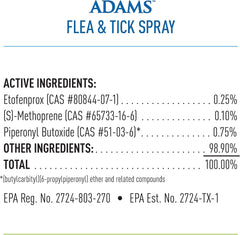 Flea & Tick Spray For Dogs and Cats ; Kills Fleas and Ticks Through Contact, Kills Flea Eggs, Flea Larvae, and Prevents Flea Egg Hatch ; Controls Flea Reinfestation For Up To 2 Months ; 16 Oz