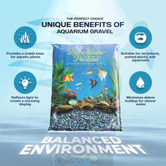 Blue Lagoon Aquarium Gravel - Non-Toxic, Colorfast, Vibrant Substrate for Aquariums, Terrariums, Ponds & Crafts