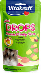 Vitakraft Drops Mini Banana and Cherry Flavor Dwarf Hamster Rat and Mouse Treat