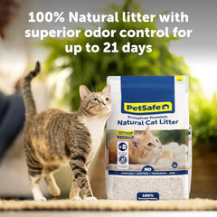PetSafe ScoopFree Premium Fragrance-Free Natural Cat Litter - Long-Lasting Litter - High Absorbency & Low-Tracking Design - Non-Clumping Pebbles - 8 lb Bag