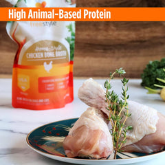 Nulo Freestyle Bone Broth, Premium Food Topper for Cats and Dogs, with Collagen and Chondroitin Sulfate to Help Boost The Quality of Your Pet’s Coat and Skin, 20 FL Oz Pouch