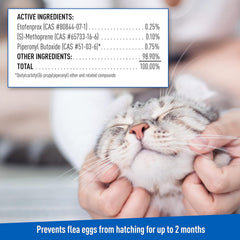 Flea & Tick Spray For Cats, Kills Adult Fleas, Flea Eggs, Flea Larvae, Ticks, Controls Flea Reinfestation For Up To 2 Months, 16 Oz