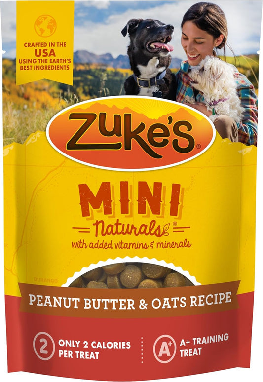 Zuke’s Mini Naturals Dog Training Treats for Dogs of All the Sizes, Pet Treats made with Real Peanut Butter