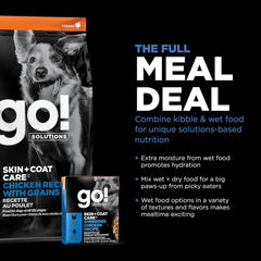 Go! Solutions Skin + Coat Care, Dry Dog Food, Chicken Recipe with Grains