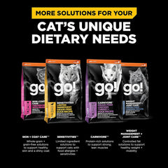 Go! Solutions Digestion + Gut Health, Dry Cat Food, Salmon Recipe with Ancient Grains