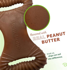 Benebone Dental Durable Dog Chew Toy for Aggressive Chewers, Real Peanut, Made in USA