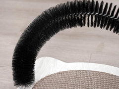 PetPals Nifty Grey Cat Brush, Grooming and cat Massager with Scratching Pad, Size 14.5" x 14.5" x 14"