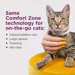 Comfort Zone Cat Calming Collar : 30-Day Calming Collar; Cat Pheromones Help Anxiety, Reduce Stress, Urine Marking, Scratching; Indoor or Outdoor Cats; Long-Lasting
