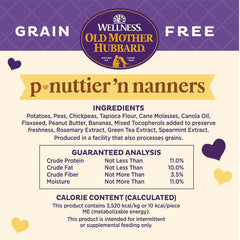 Old Mother Hubbard Wellness P-Nuttier 'N Nanners Dog Biscuits, Natural, Training Treats, Peanut Butter & Banana Flavor, Mini Size, (16 Ounce Bag)