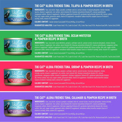 Tiki Cat Aloha Friends Variety Pack, Seafood Flavors with Pumpkin, Wet, High-Protein & High-Moisture Cat Food, For All Life Stages