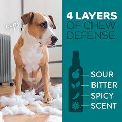 TropiClean No Chew Spray for Home, Better Than Bitter Apple Spray, Safe & Natural Chew Deterrent, Protect Furniture, Wall Corners & More! 8 oz