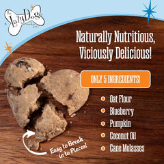 The Lazy Dog Cookie Co. Crunchy Dog Treat, Molasses Crisped Blueberry Oat, Cookies for Small, Medium and Large Dogs, Wheat-Free, Soy-Free, Corn-Free, Made in The USA, 14 oz. Box (Pack of 1)