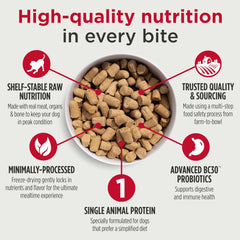 Nulo Freeze-Dried Raw Duck Recipe with Pears Complete and Balanced Dry Dog Food Kibble