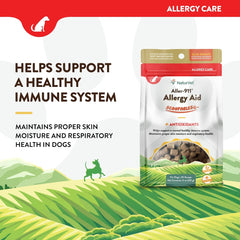 NaturVet Scoopables Aller-911 Dog Allergy Support Vitamins - Supports Immunity & Seasonal Allergies in Dogs - Hickory Smoked Bacon Flavored Pet Health Supplement